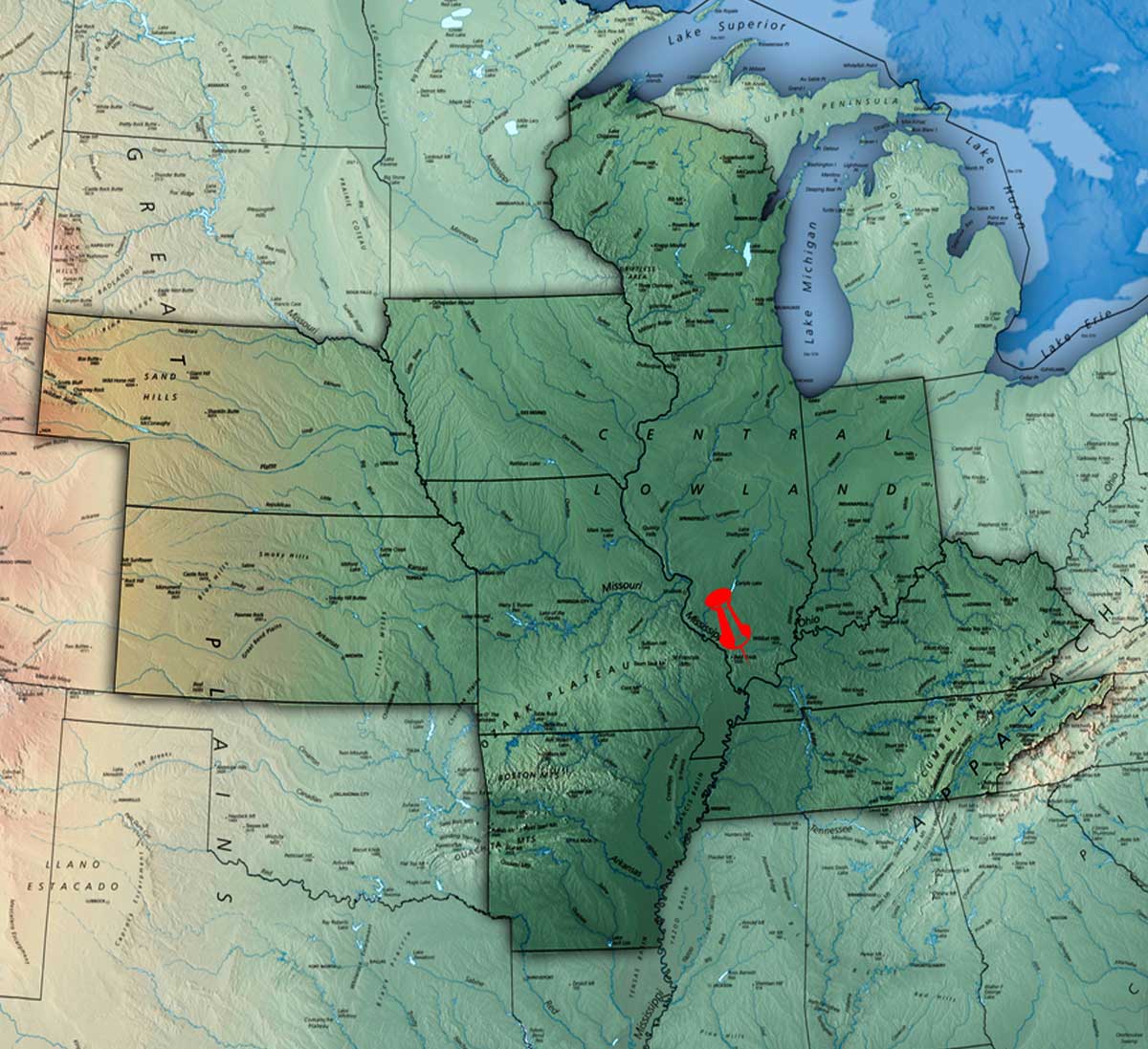 midwest states map - cultural resources management services firm in the midwest